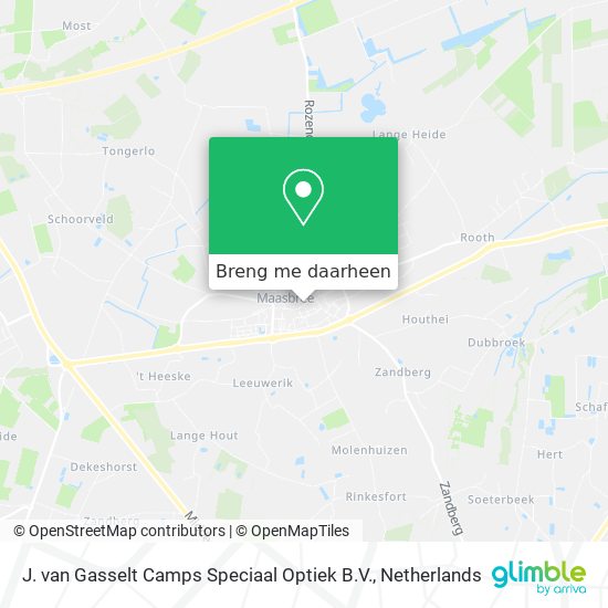 J. van Gasselt Camps Speciaal Optiek B.V. kaart