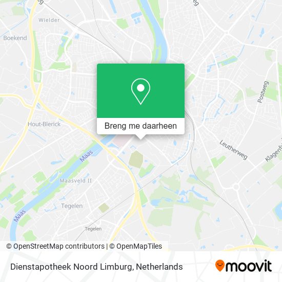 Dienstapotheek Noord Limburg kaart