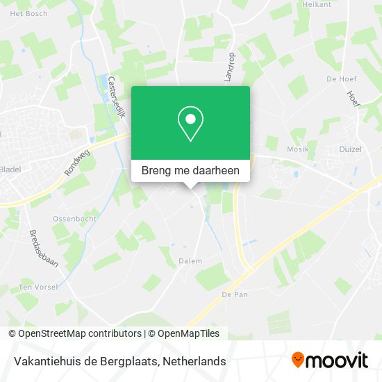 Vakantiehuis de Bergplaats kaart