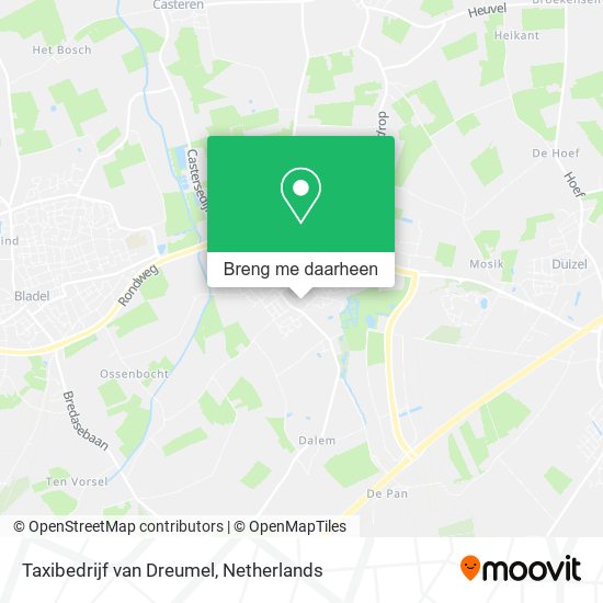 Taxibedrijf van Dreumel kaart