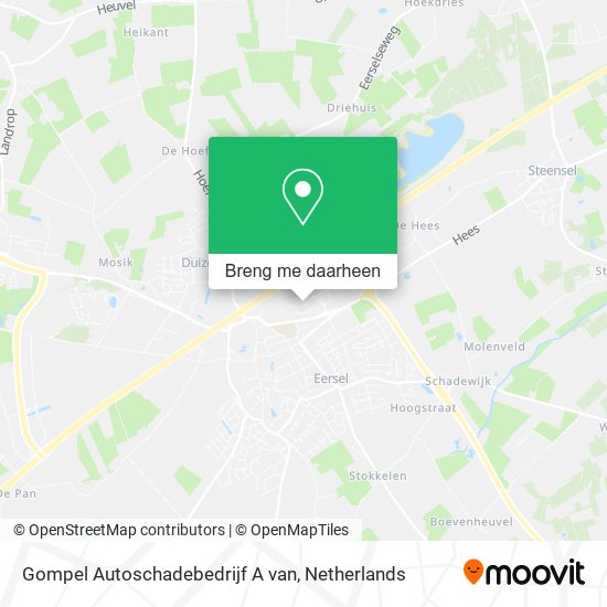 Gompel Autoschadebedrijf A van kaart