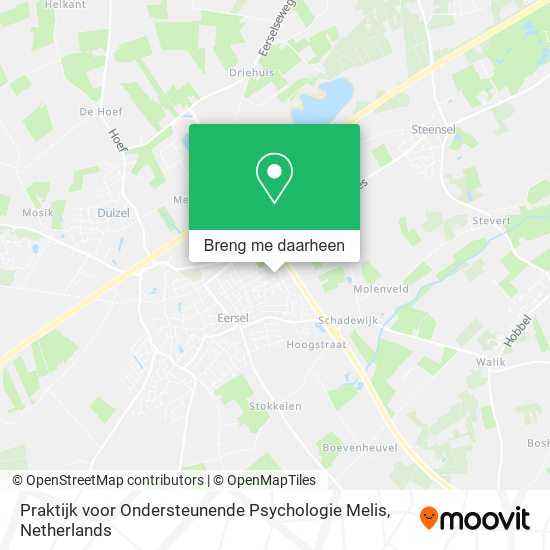 Praktijk voor Ondersteunende Psychologie Melis kaart