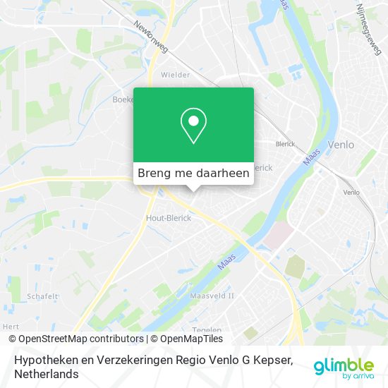 Hypotheken en Verzekeringen Regio Venlo G Kepser kaart