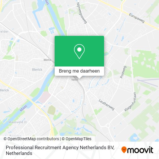 Professional Recruitment Agency Netherlands BV kaart