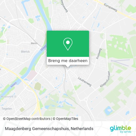 Maagdenberg Gemeenschapshuis kaart