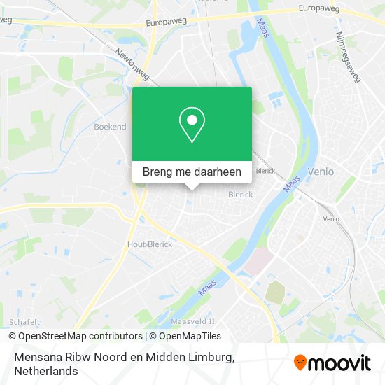 Mensana Ribw Noord en Midden Limburg kaart