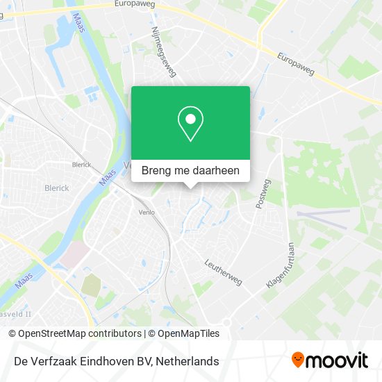 De Verfzaak Eindhoven BV kaart