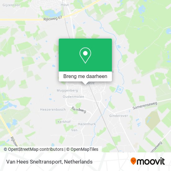 Van Hees Sneltransport kaart