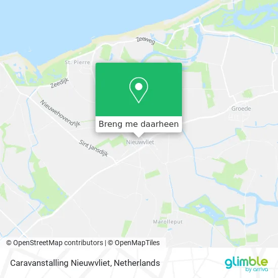 Caravanstalling Nieuwvliet kaart