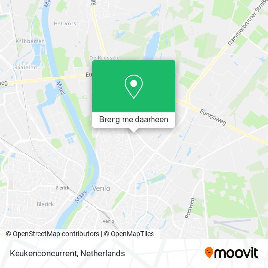 Keukenconcurrent kaart