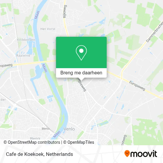 Cafe de Koekoek kaart