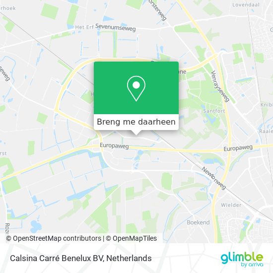 Calsina Carré Benelux BV kaart