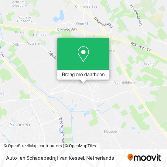 Auto- en Schadebedrijf van Kessel kaart