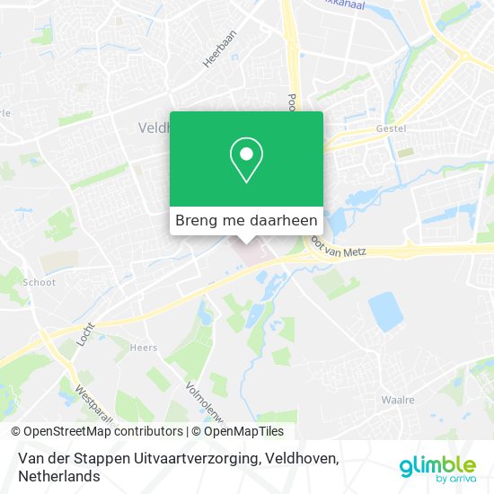 Van der Stappen Uitvaartverzorging, Veldhoven kaart
