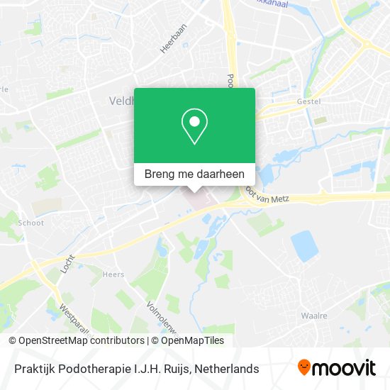 Praktijk Podotherapie I.J.H. Ruijs kaart