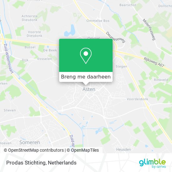 Prodas Stichting kaart