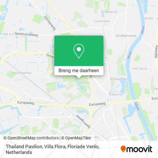 Thailand Pavilion, Villa Flora, Floriade Venlo kaart