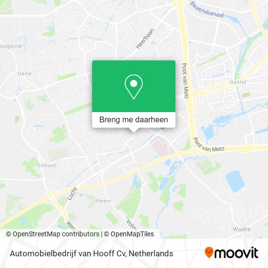 Automobielbedrijf van Hooff Cv kaart