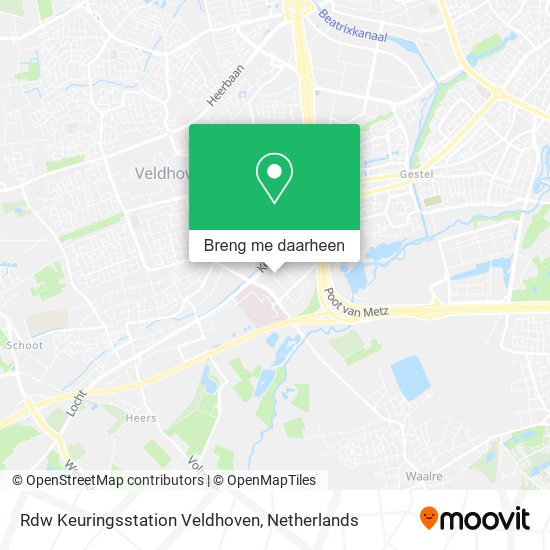 Rdw Keuringsstation Veldhoven kaart