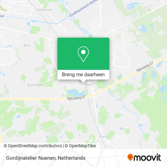 Gordijnatelier Nuenen kaart
