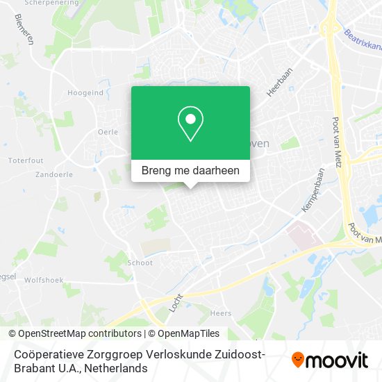Coöperatieve Zorggroep Verloskunde Zuidoost-Brabant U.A. kaart