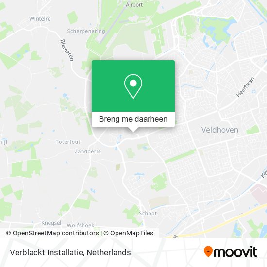 Verblackt Installatie kaart
