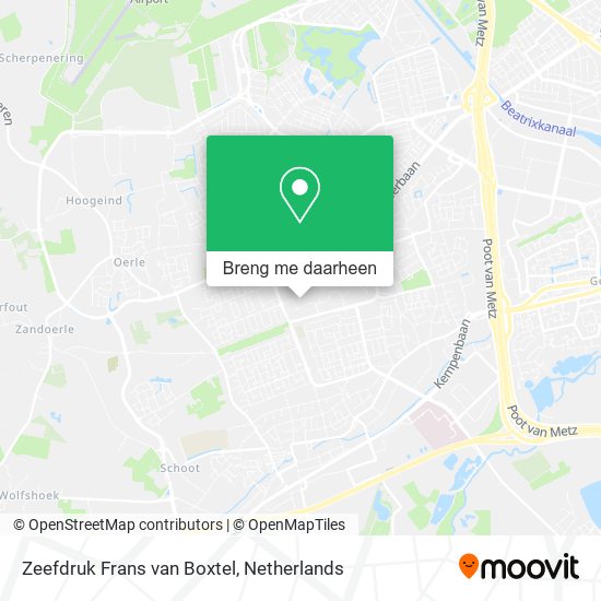 Zeefdruk Frans van Boxtel kaart