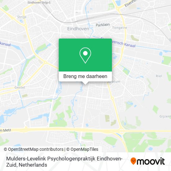 Mulders-Levelink Psychologenpraktijk Eindhoven-Zuid kaart