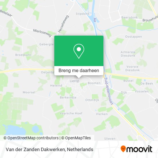 Van der Zanden Dakwerken kaart