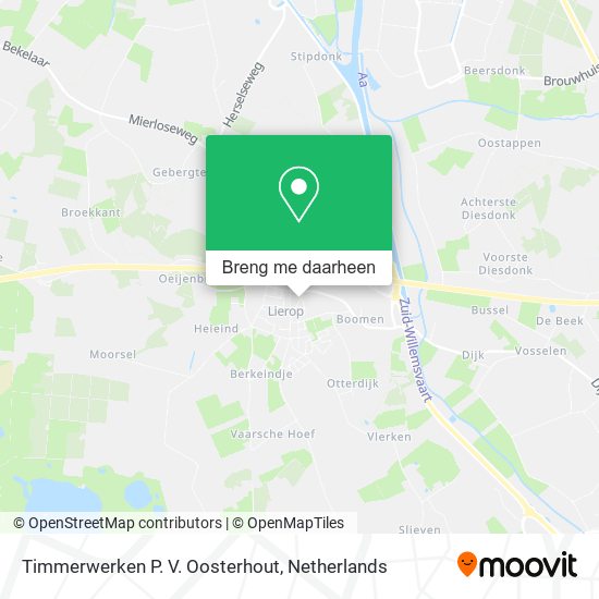 Timmerwerken P. V. Oosterhout kaart