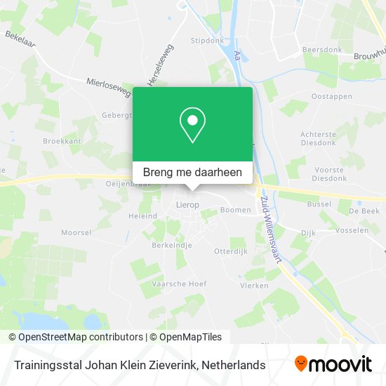 Trainingsstal Johan Klein Zieverink kaart
