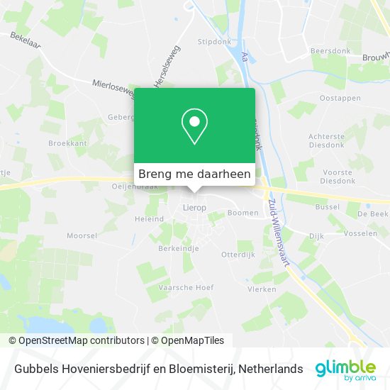 Gubbels Hoveniersbedrijf en Bloemisterij kaart