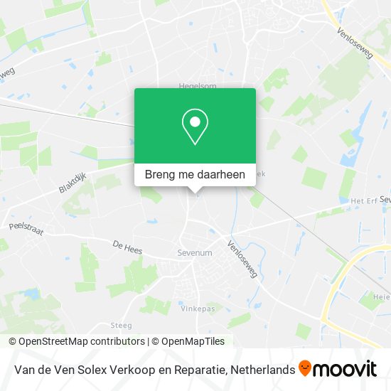 Van de Ven Solex Verkoop en Reparatie kaart