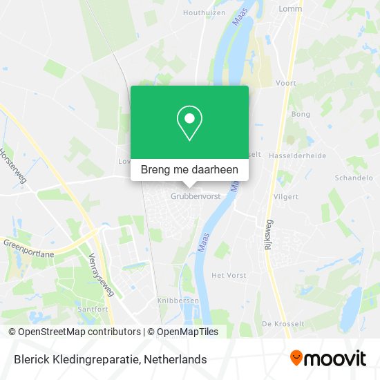Blerick Kledingreparatie kaart
