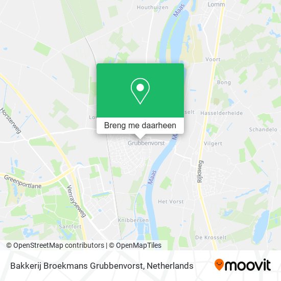 Bakkerij Broekmans Grubbenvorst kaart