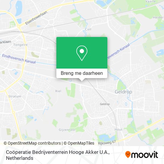 Coöperatie Bedrijventerrein Hooge Akker U.A. kaart