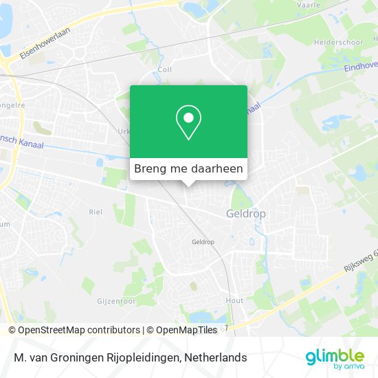 M. van Groningen Rijopleidingen kaart