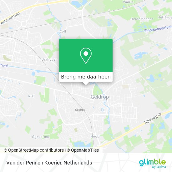 Van der Pennen Koerier kaart