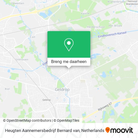 Heugten Aannemersbedrijf Bernard van kaart
