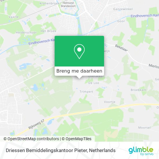 Driessen Bemiddelingskantoor Pieter kaart