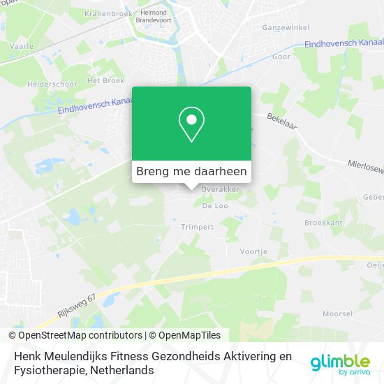 Henk Meulendijks Fitness Gezondheids Aktivering en Fysiotherapie kaart