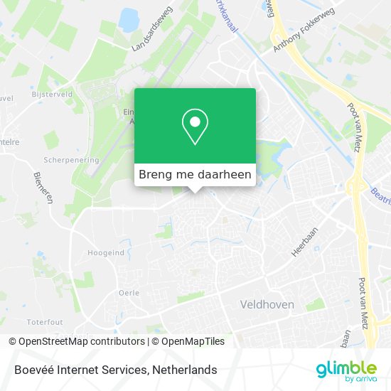 Boevéé Internet Services kaart