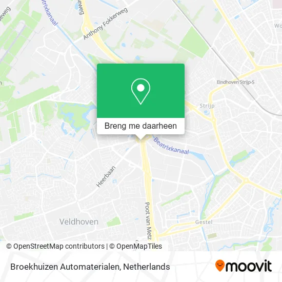 Broekhuizen Automaterialen kaart
