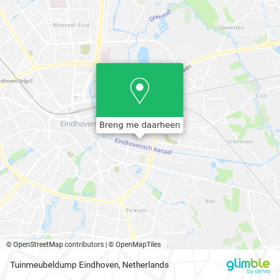 Tuinmeubeldump Eindhoven kaart