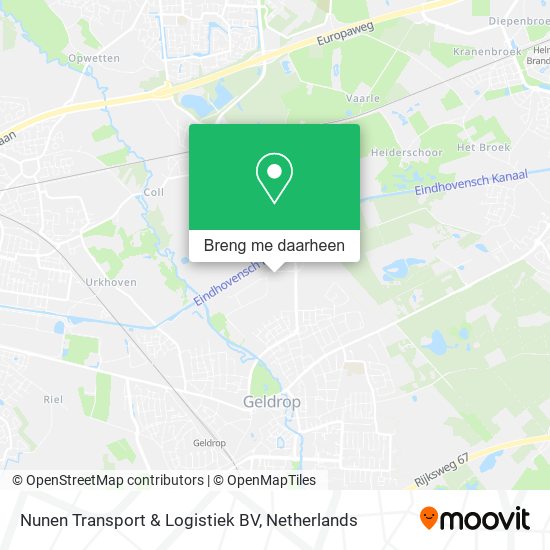 Nunen Transport & Logistiek BV kaart