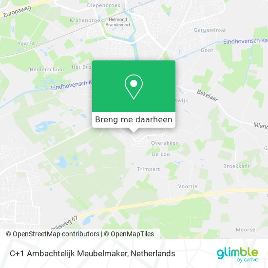 C+1 Ambachtelijk Meubelmaker kaart