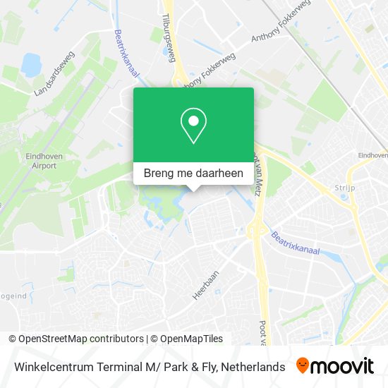 Winkelcentrum Terminal M/ Park & Fly kaart