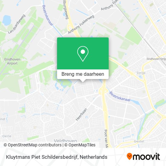 Kluytmans Piet Schildersbedrijf kaart