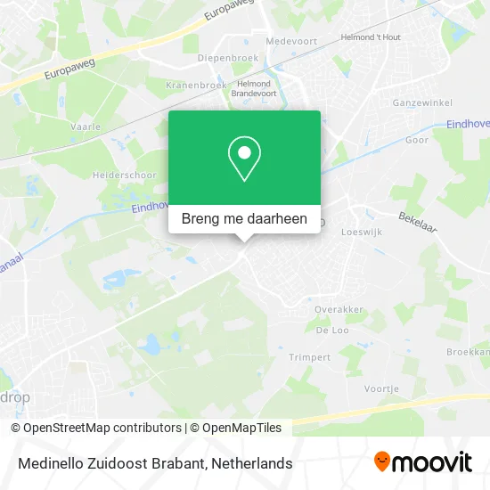 Medinello Zuidoost Brabant kaart