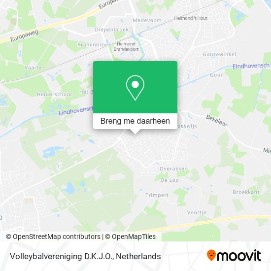 Volleybalvereniging D.K.J.O. kaart